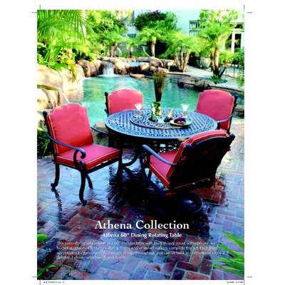 Athena 5 Piece Rotating Table Set Finish: Black product image