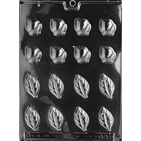 Buy ACORNS AND LEAVES FOR WREATH All Occasions Candy Mold Chocolate by CybrTrayd now!
