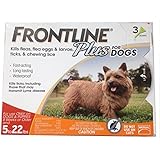 Merial Frontline Plus Flea and Tick Control for 5-22 Pound Dogs and Puppies, 3-Pack