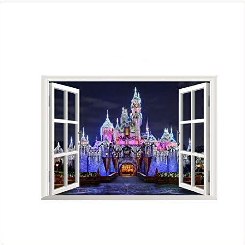 Creative 3D Room Wallpaper Decals Sticker Ocean Scenery Artificial Window Pattern (W009)