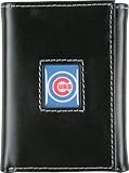 Chicago Cubs Black Leather Tri-Fold Wallet