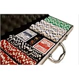 500 PC 11.5 Gram Dice Casino Size Poker Chips Set w Aluminum Case by Chips and Games