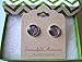 Summerfield Collection Silver-tone Glitter Glass Galaxy 12mm Stud Earrings Blue Purple Teal
