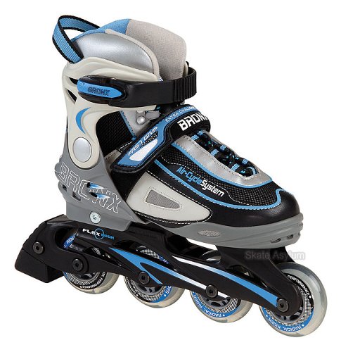 Childrens Toyshop  Third Party New : Junior Recreational Inline Skates - Bronx Adjustable - Blue - Size Large (UK4 - UK7)