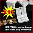 HitLights LED PCB Connector Box For 3528SMD monochrome LED strip, 10 pcs, Strip to Strip