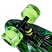 Mayhem Penny Style Skateboard, Green Flame