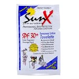 Coretex SunX SPF30 Sunscreen Towelettes - 25 Individual Foil Pouch Towelettes/Box, PABA Free, Oil-free, Water and Sweat Resistant, UVA/UVB Protection, Easy Wipe on Application!