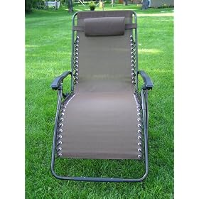 Extra Wide Brown Folding Zero Gravity Chair Recliner