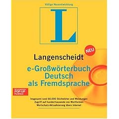 e-Gro�w�rterbuch Deutsch als Fremdsprache. CD-ROM Version 4.0 f�r Windows ab 95. Langenscheidt