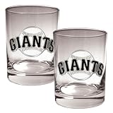 San Francisco Giants MLB 2pc Rocks Glass Set - Primary Logo