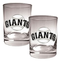 San Francisco Giants MLB 2pc Rocks Glass Set - Primary Logo by Great American Products