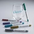 Wine Glass Writer Metallic Pens - 6 Pack