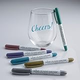 Wine Glass Writer Metallic Pens - 6 Pack