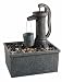 Sunterra 430602 Grandfather Pump Fountain with Accent Stones and Fountain Pump, Stone Gray
