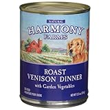 HARMONY FARMS Roast Venison Dinner with Garden Vegetables Food for Dogs, 12.5-Ounce Cans (Pack of 12)