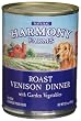 HARMONY FARMS Roast Venison Dinner with Garden Vegetables Food for Dogs, 12.5-Ounce Cans (Pack of 12)