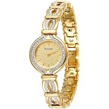 Women Gold Watch, Bulova Womens Swarovski Crystal Gold-Tone Watch