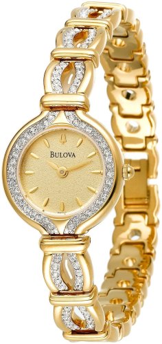 Bulova Women's 98T99 Swarovski Crystal Gold-Tone Watch