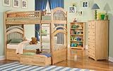 IMAGE OF Windsor Bunk with Flat Panel Drawers (Natural Maple) by Atlantic Furniture