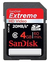 SanDisk Secure Digital High Capacity Card Extreme Video HD Speicherkarte 4GB