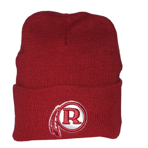 Adult NFL Washington Redskins Warm Ski & Skate Roll Up Beanie / Winter Hat - One Size Fits All - Red