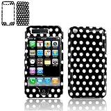 Apple iPhone 3G PDA Black/White Polka Dot Design Protective Case