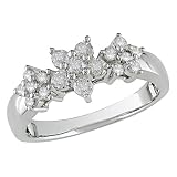 14KW 1/2ctw diamond flower ring, I1