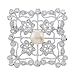 Dazzling cz diamond silver square brooch pin