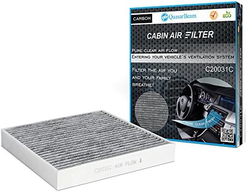 QuasarBeam C20031C Carbon Activated Premium Cabin Air Filter Guard for Toyota, Dodge, Pontiac Models