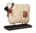 Your Hearts Delight Chenille Fabric Sheep on Wood Base, 8-Inch