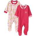 Infant Girls' Gerber 2pk Blanket Sleeper - Frog Pink