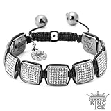 Square Disco White CZ Urban Bracelet Square Disco White CZ Urban Bracelet