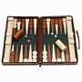 Backgammon Travel Leather Large Burgundy