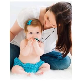 Teething Bling Donut Shaped Pendant Teething Necklace