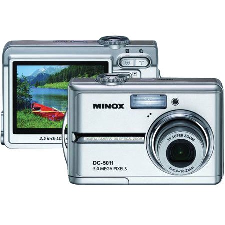 Minox DC-5011 Digital Camera 5.0 mp, 3x Optical Zoom Lens & 4x Digital Zoom with 2.5