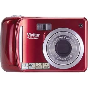Vivitar Vivicam VX324 10.1MP 8X Digital Camera Strawberry Red