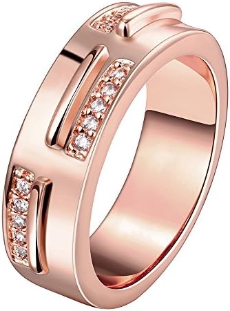 Adina R191B Mechanical Form Zircon Pink 18K Rose Gold Plated Ring