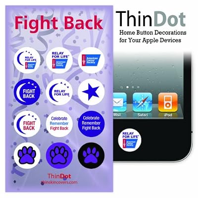 ThinDot Home Button Stickers "Fight Back" for iPhone, iPad and iPod Touch Decal