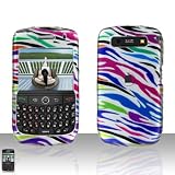 Blackberry Curve 8900 Phone Crystal Rainbow Zebra Faceplate Cover Case