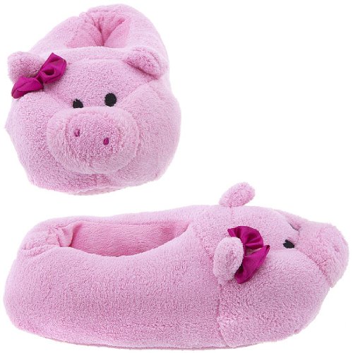 Capelli NY Pink Pig Animal Slippers for Women