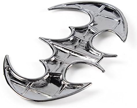 Generic Universal 3.5" 3D Silver Bat Shaped Car Fasion Emblem Badge Decal Metal Sticker