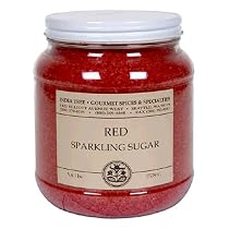 India Tree Holiday Red Sparkling Sugar, 3.4 lb