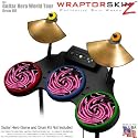 Alecias Swirl 02 Hot Pink Skin by WraptorSkinz fits Guitar Hero 4 World Tour Drum Set for Nintendo Wii, XBOX 360, PS2 & PS3 (DRUMS NOT INCLUDED)