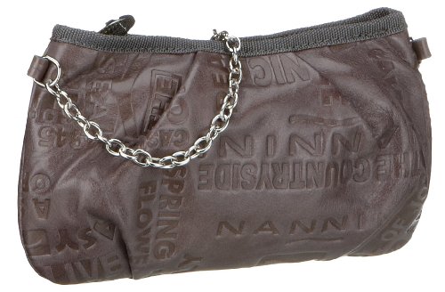 Nannini H0S Embossing Chain 94857, Damen Umh&auml;ngetasche, braun, (corteccia), 20x12x4
