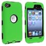 eForCity Hybrid Case compatible with Apple�iPod touch�4th Generation, Black Hard / Green Skin