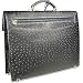 Fontanelli Black Ostrich Stamped Calf Leather Briefcase