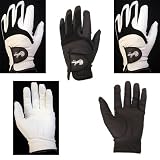 Confidence Golf 3 Pack of Mens Golf Gloves 2 White 1 Black