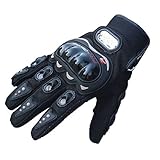 Towall Black Short Sports Leather Motorcycle Motorbike Summer Gloves