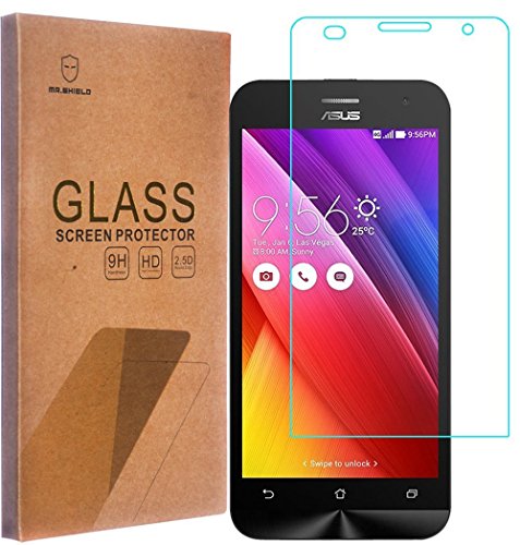 Mr Shield For Asus ZenFone 2 Laser 5.5 Inch [ZE550KL/ZE551KL] [Tempered Glass] Screen Protector [9H Hardness 2.5D Round Edge] with Lifetime Replacement Warranty