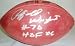 Rayfield Wright Autographed Wilson NFL Game Football with 